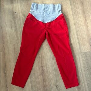 Maternity red pants size M